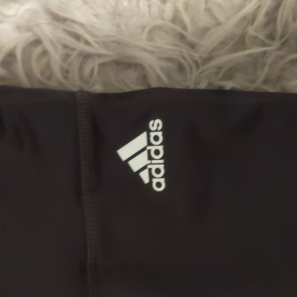 Adidas Climalite Cropped Teal and Black Athletic Leggings - Picture 4 of 7